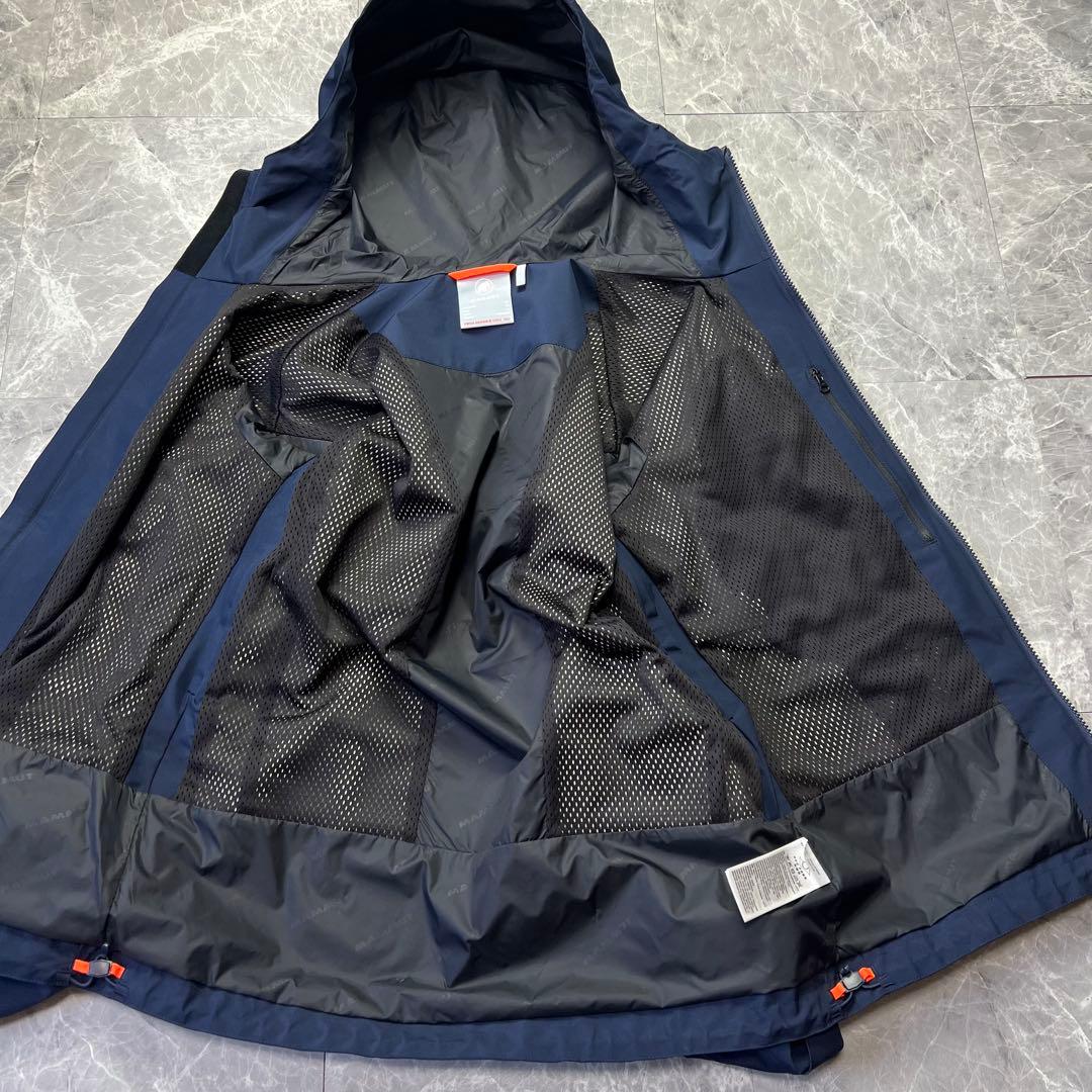 極美品　マムート　アヤコプロ　フーデッドジャケット　ゴアテックス　ネイビー　L