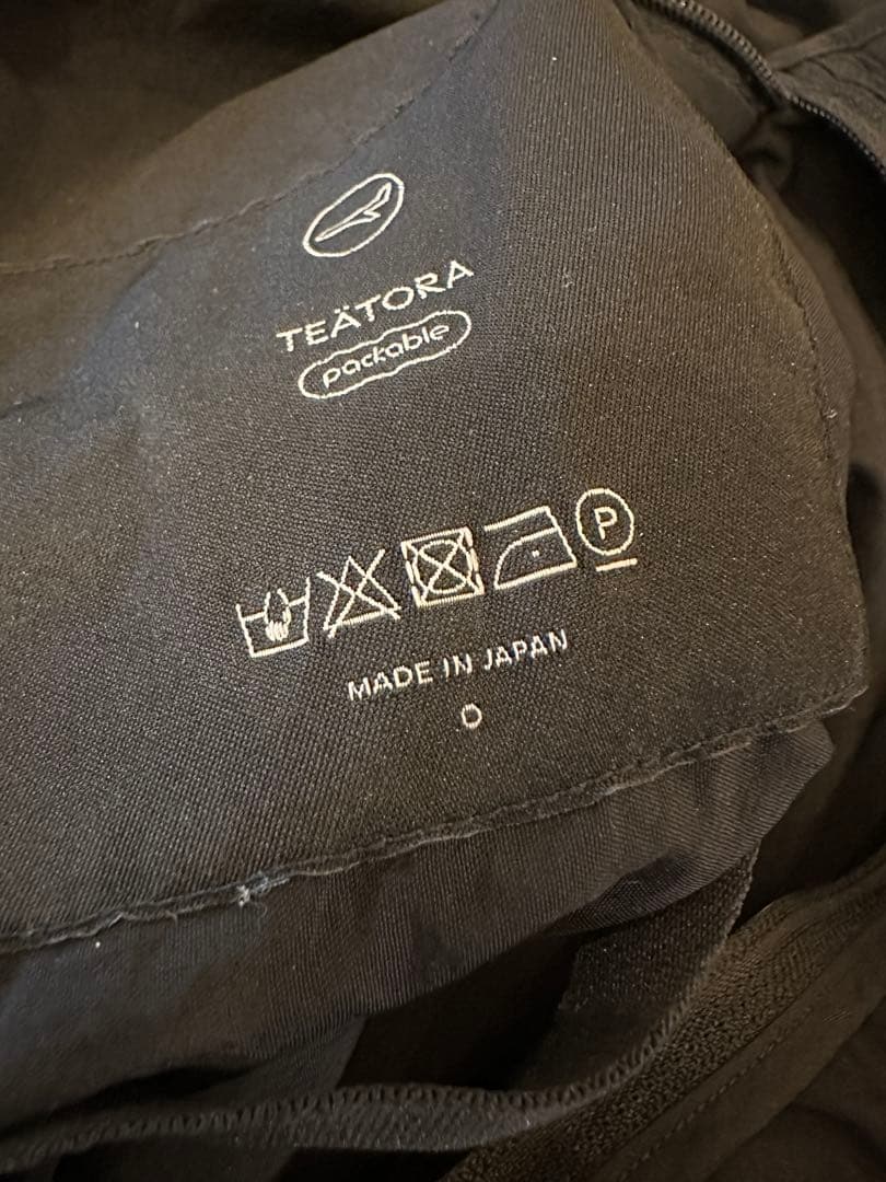 【1月最終値下】テアトラteatora デバイスコート　Packable 1 黒