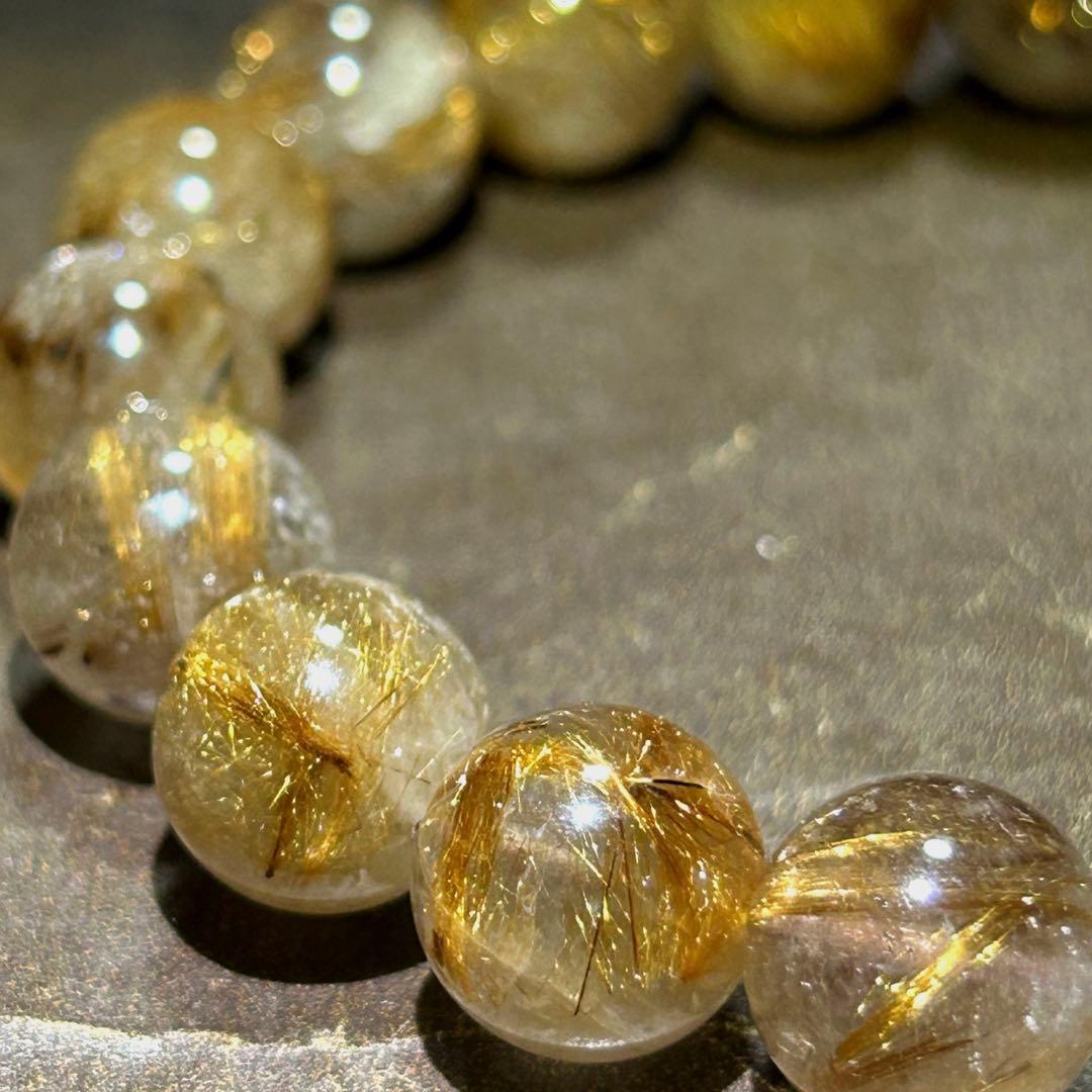 ⭐️高級品！タイガー タイチン　ルチル ブレス　福徳大黒秘宝⑦