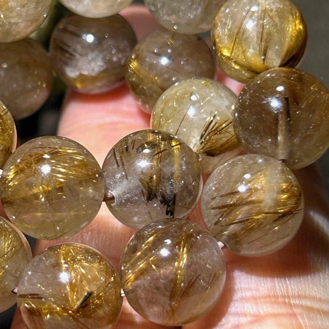 ⭐️高級品！タイガー タイチン　ルチル ブレス　福徳大黒秘宝⑦