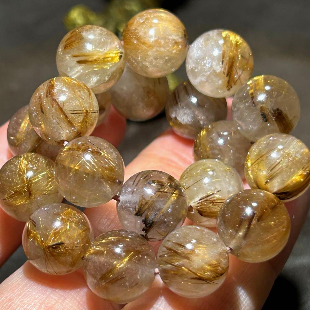 ⭐️高級品！タイガー タイチン　ルチル ブレス　福徳大黒秘宝⑦