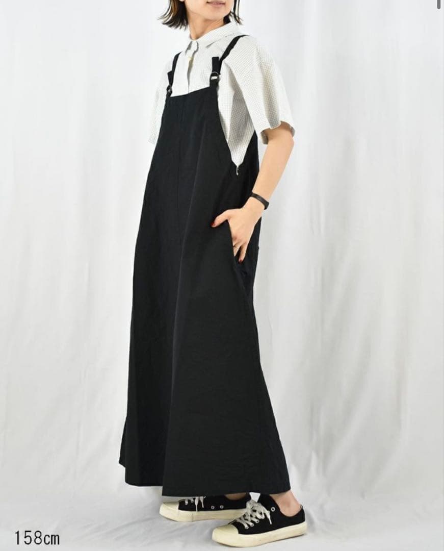 Sarahwear コットンリネンダンプサロペットジャンパースカート