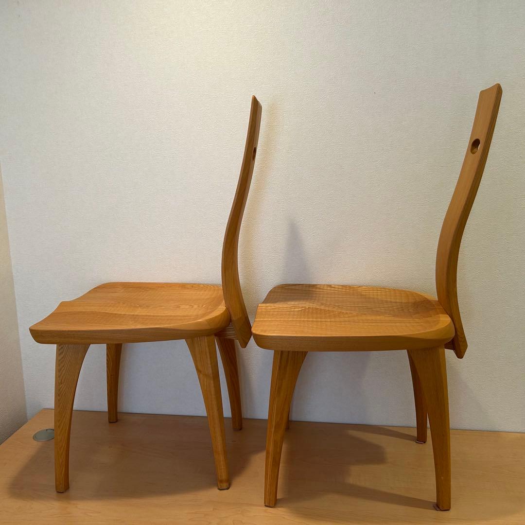 シラカワ 飛騨の匠工房シリーズ ダイニングチェア 2脚 直接引き取り可能