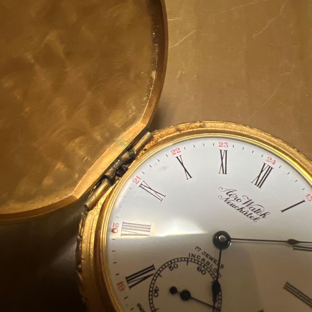 懐中時計　アンティーク　AERO WATCH