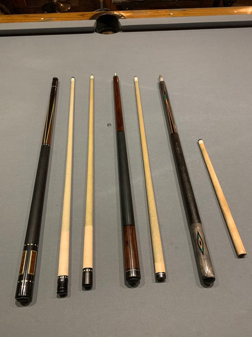 Musashi角芯4剣ローズウッド&スネークウッド　他２本とキューケースセット