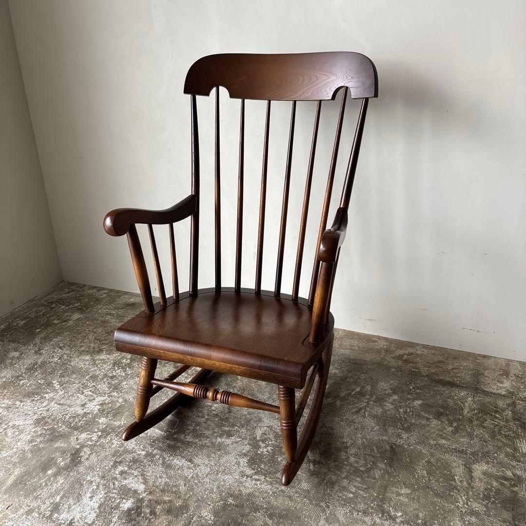 キツツキマーク　ロッキングチェア　飛騨産業　飛騨家具　椅子