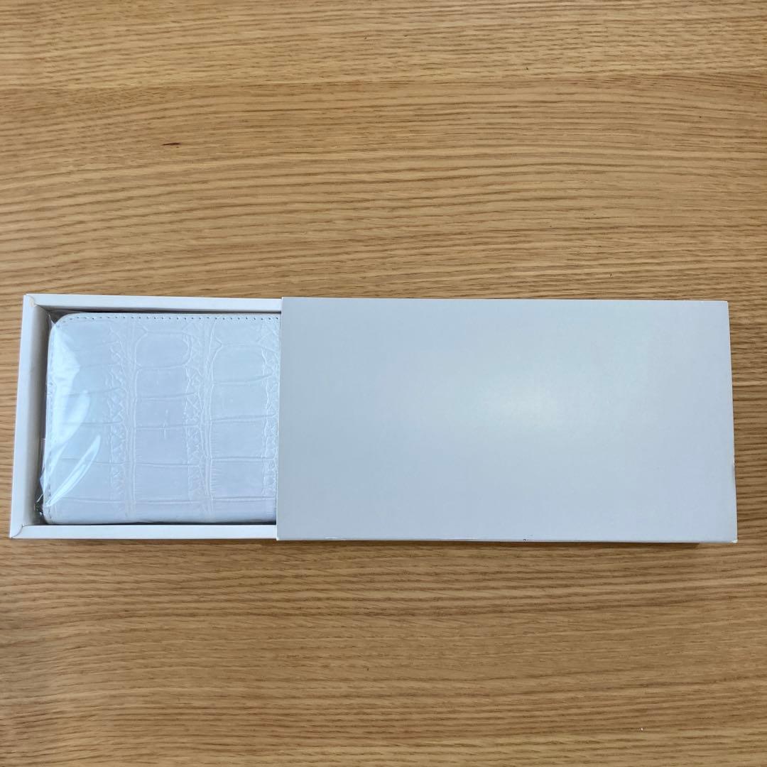 【値下げ】クロコダイル　長財布 白 ヒマラヤクロコダイル リアルレザー