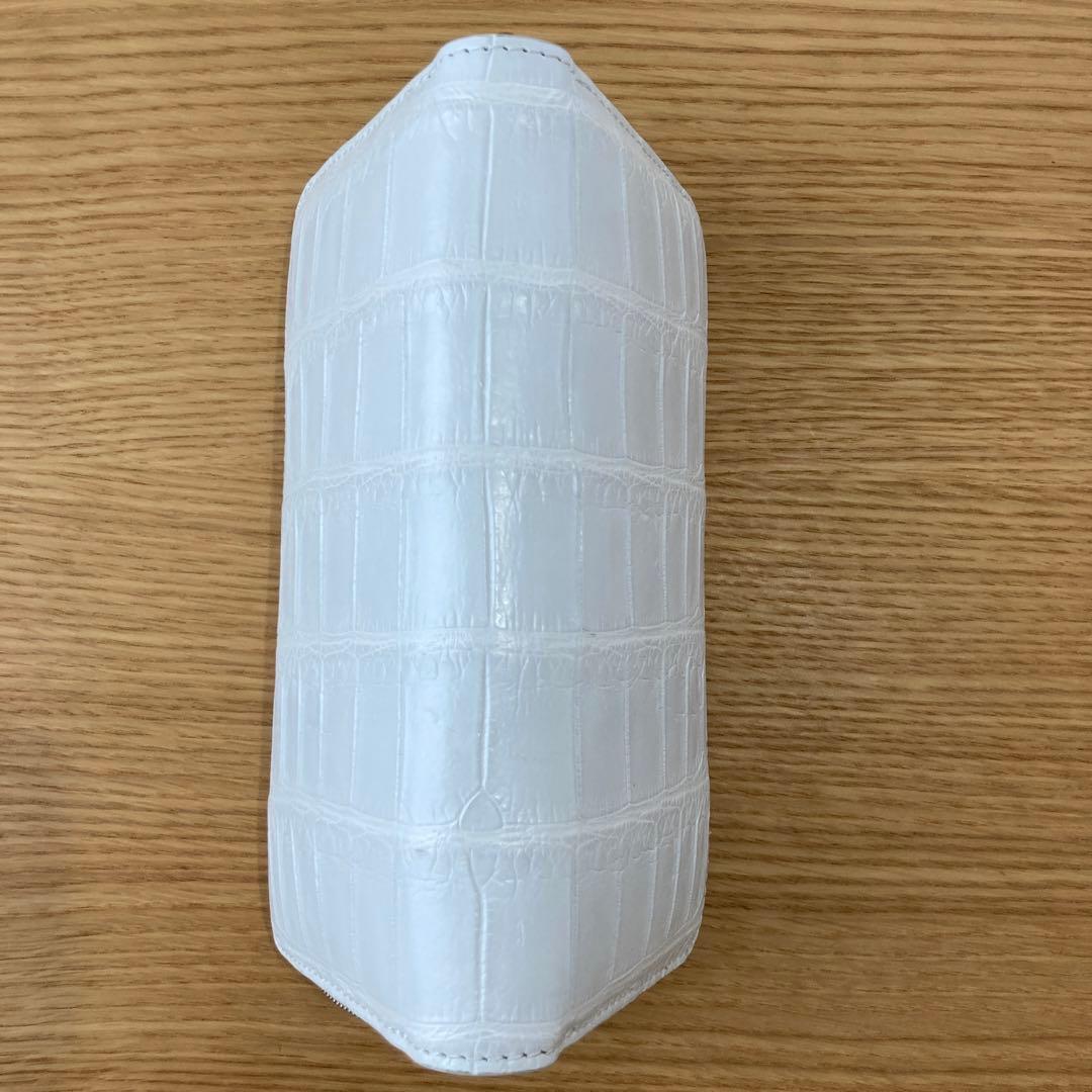 【値下げ】クロコダイル　長財布 白 ヒマラヤクロコダイル リアルレザー