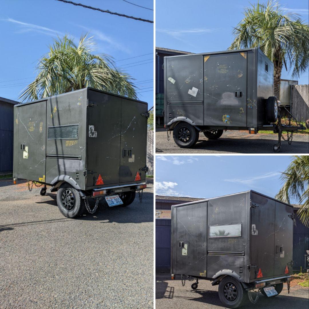 ミリタリー仕様 牽引トレーラー アメリカンガレージ コンテナボックス カーゴ