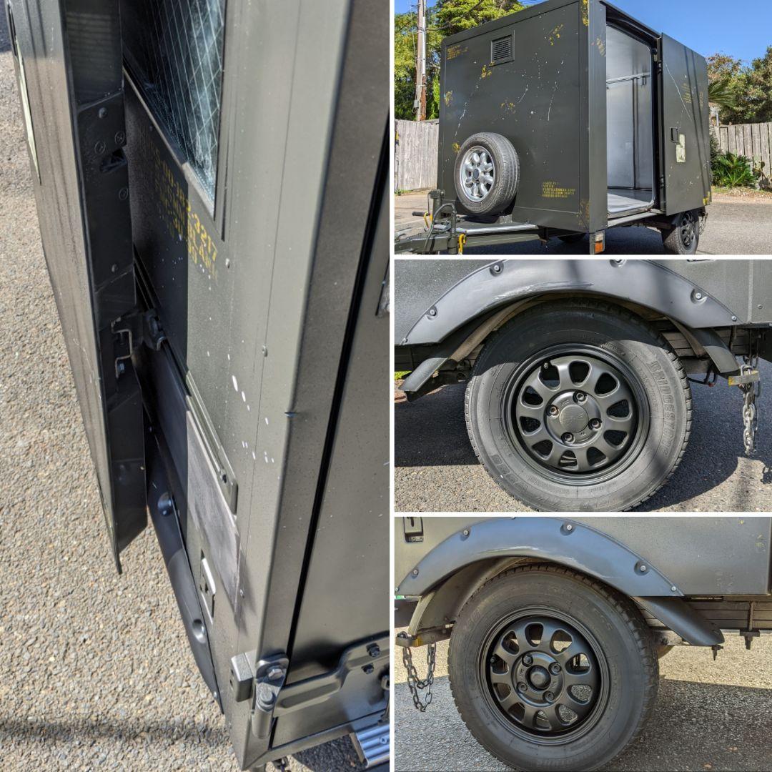 ミリタリー仕様 牽引トレーラー アメリカンガレージ コンテナボックス カーゴ