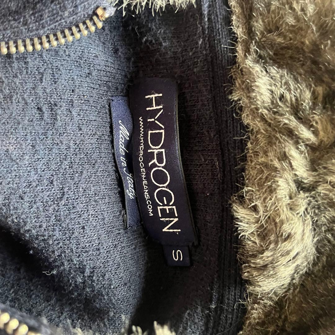 00s y2k hydrogen スカル ジップパーカー ファー archive