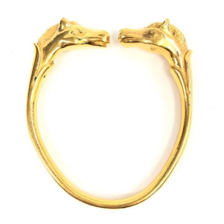 エルメス HERMES シュバルホース バングル ゴールドカラー ブレスレット