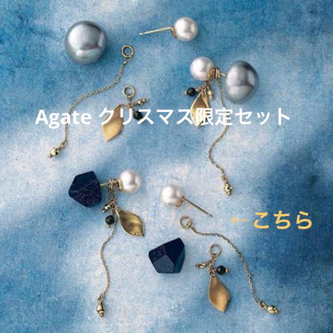 agate クリスマス限定ピアスセット　箱あり