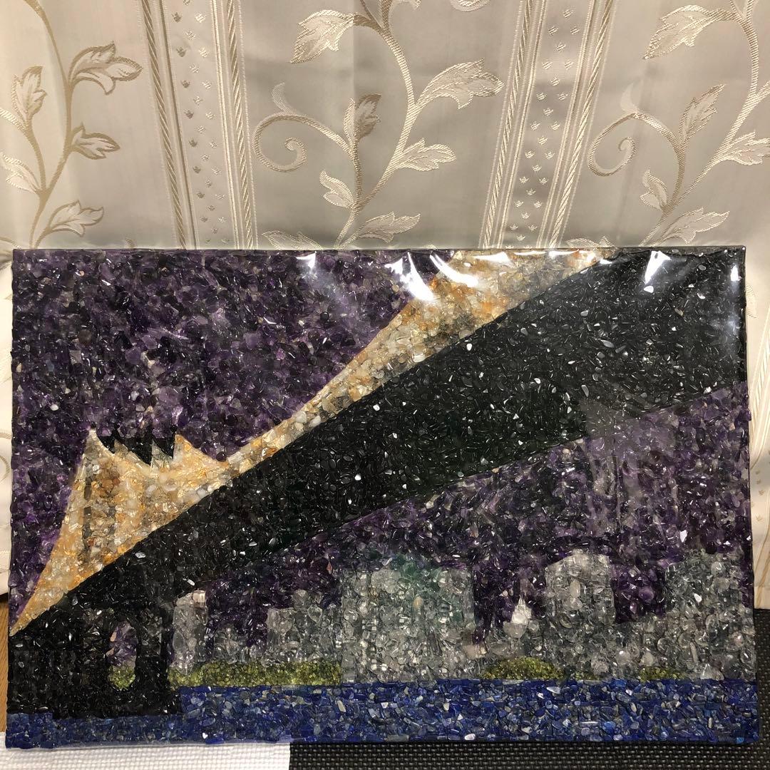 天然石壁掛け　マンハッタンの夜