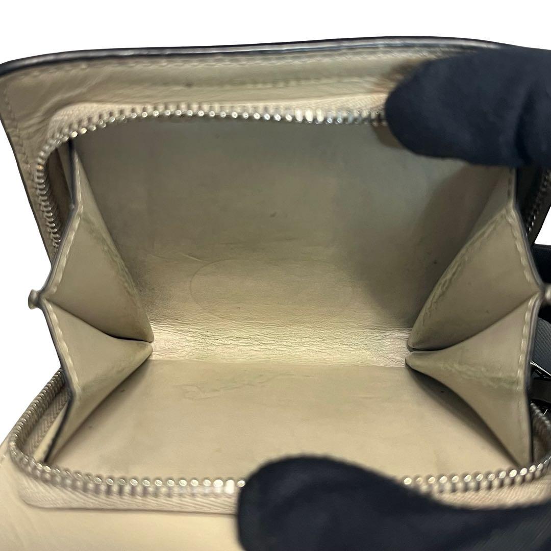 希少✨ロエベ 二つ折り財布 パズル レザー アナグラム ロゴ型押し バイカラー