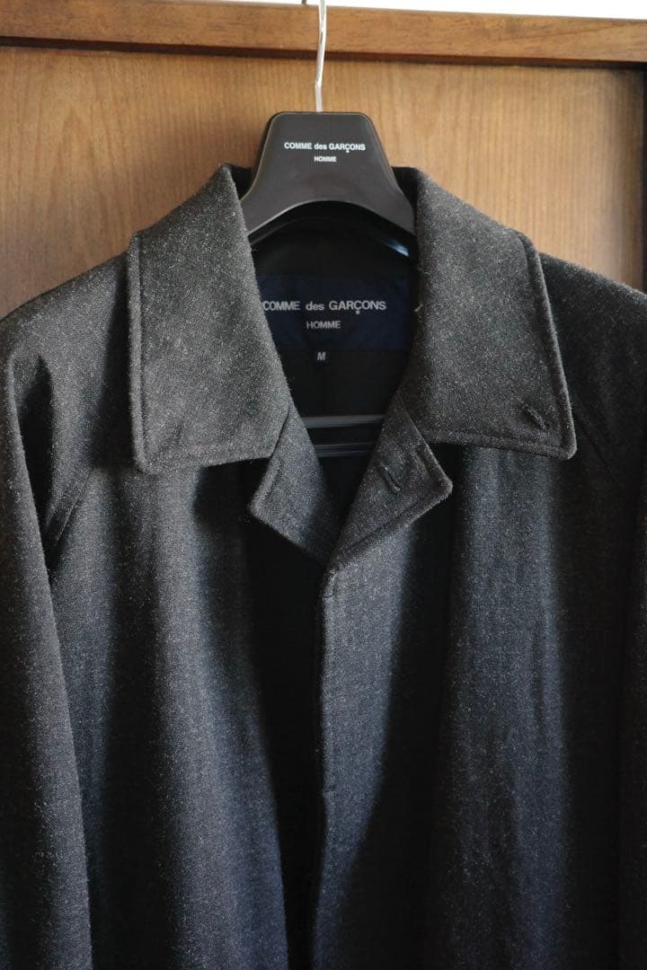 COMME des GARCONS HOMME ウールヘリンボーン縮絨コート