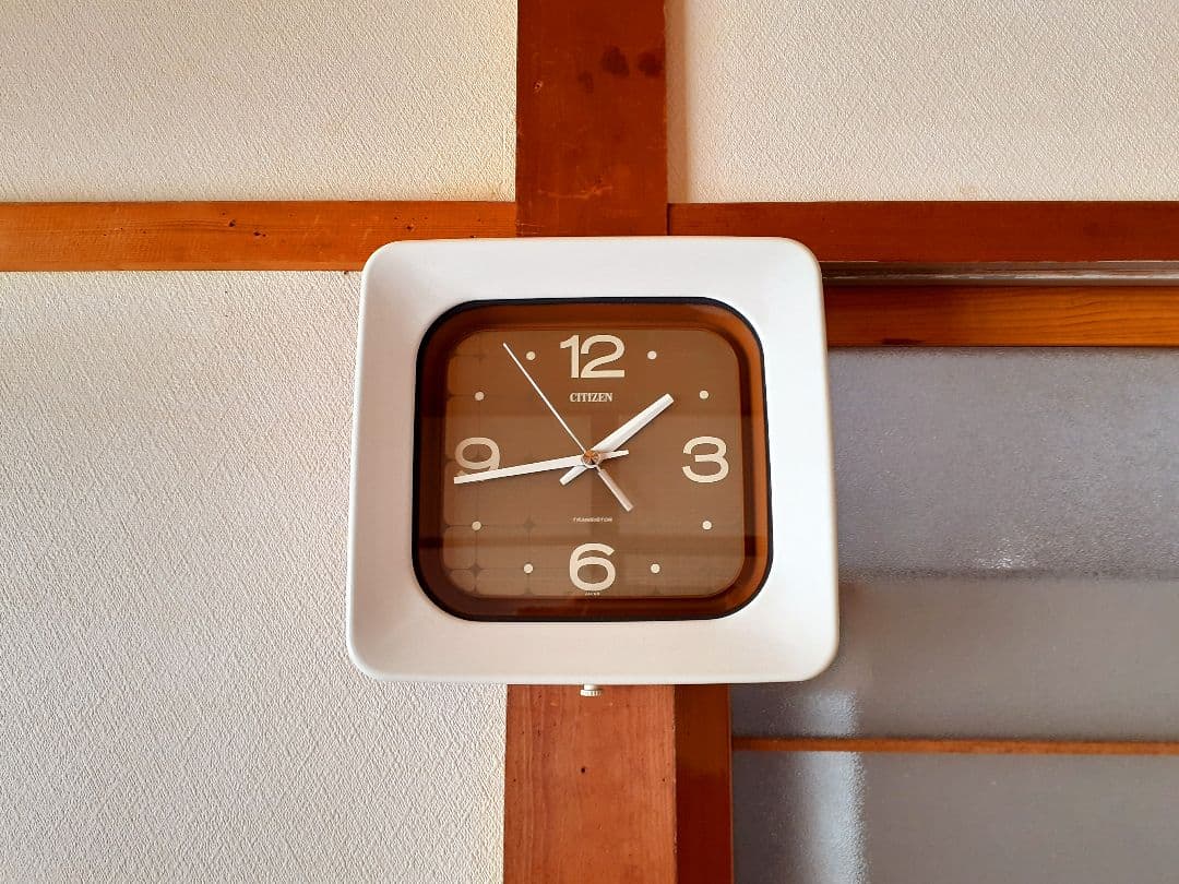 70's　CITIZEN　掛け時計　ミッドセンチュリー　ホーロー　琺瑯
