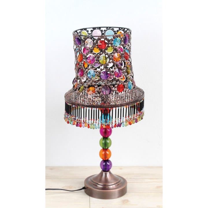 ビーズハット型スタンドランプ