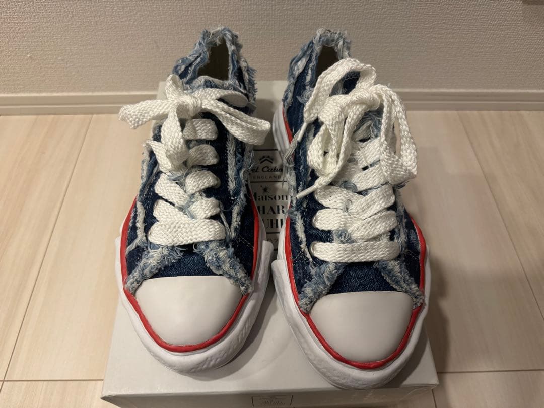 【値下げ】ミハラヤスヒロ×ナイジェルケーボン/デニム フリンジスニーカー