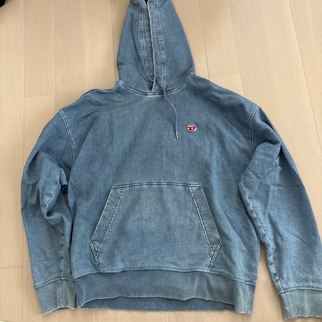 DIESELディーゼル D-Um-Rib Track Denim Hoodie