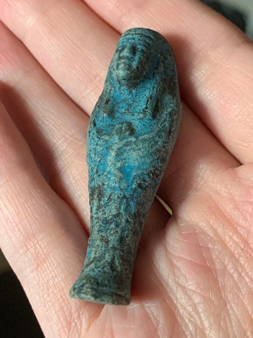 古代エジプト　出土　ファイアンス製　ウシャブティ　ガンダーラ　ホルス　スカラベ