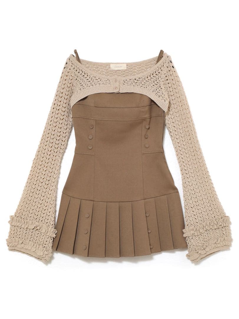 andmary Grenda pleats set mini dress 正規品