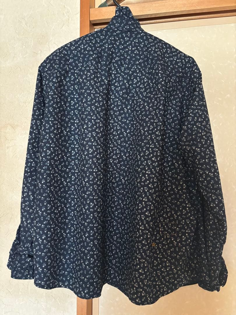 最終価格・美品・45R・雲間草プリント・フルリブラウス