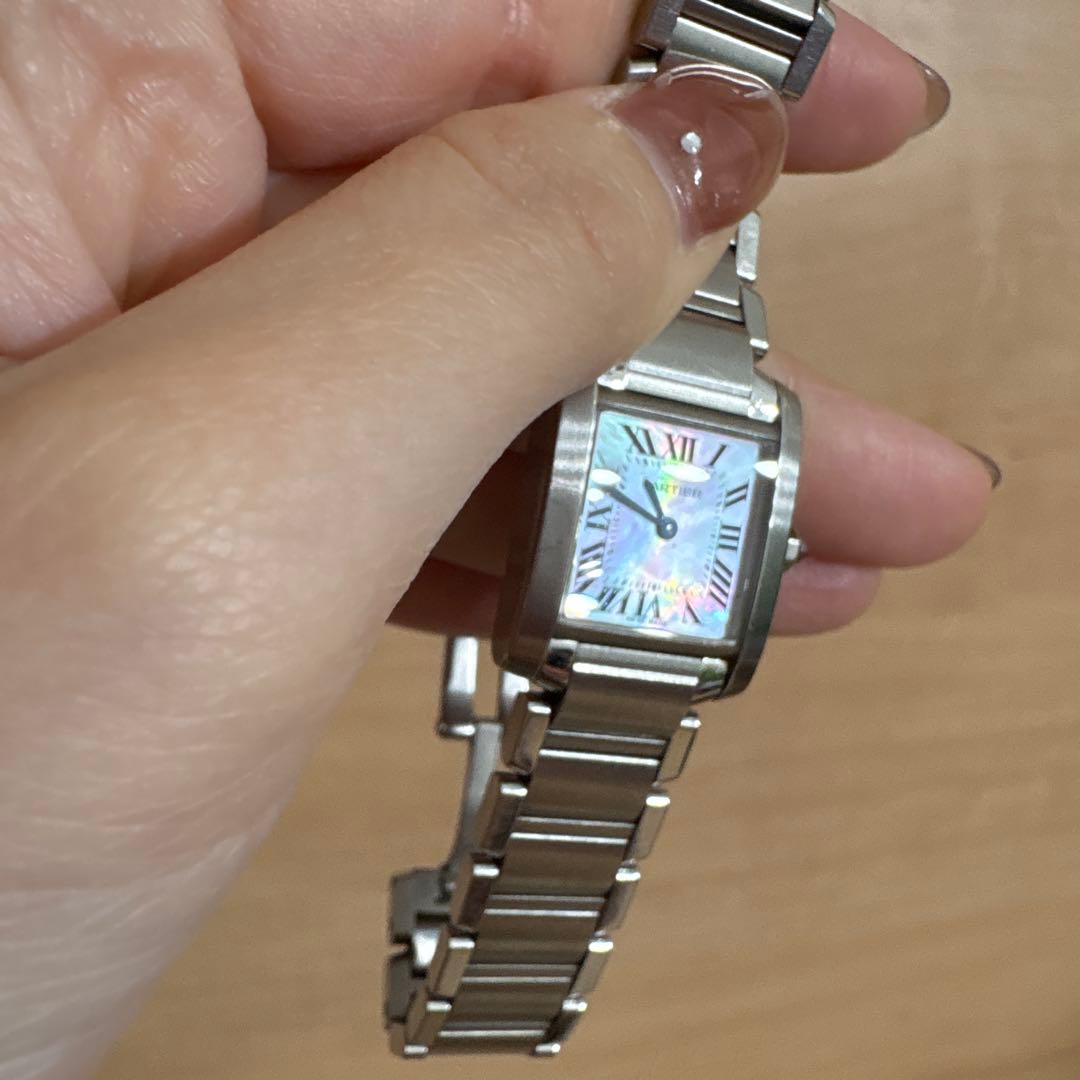 美品　Cartier カルティエ　タンクフランセーズ　SM ピンクシェル