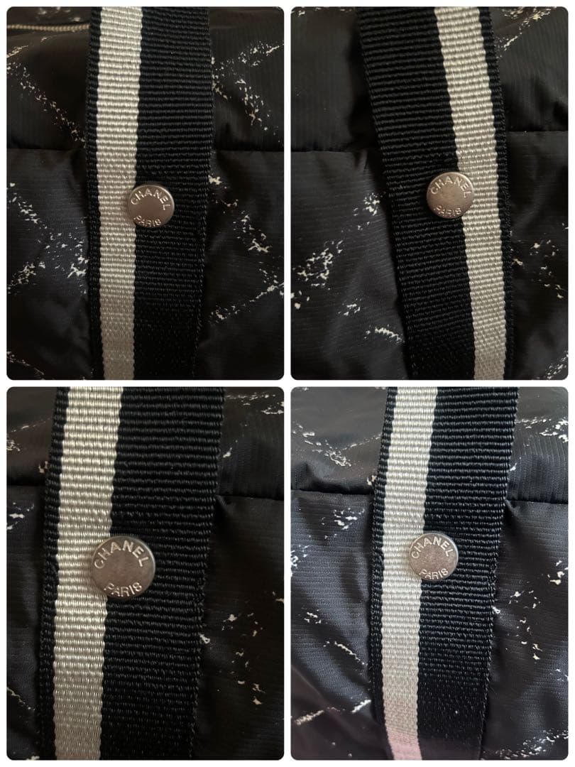 【CHANEL 】シャネル 旧トラベルライン ボストンバッグ ブラック