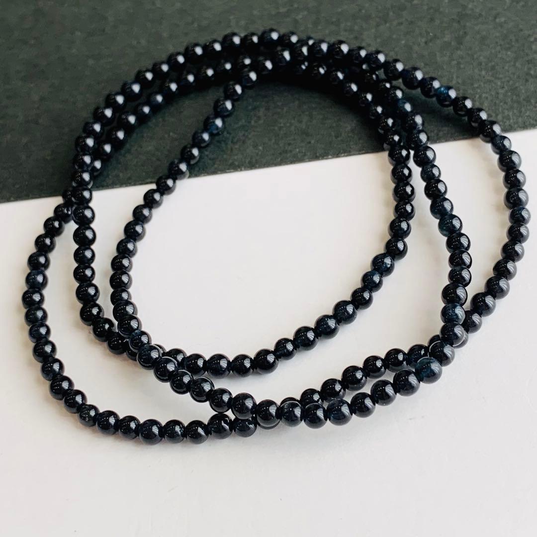 インディゴライトトルマリンブレスレット　ネックレス兼用　希少　ハイランク品