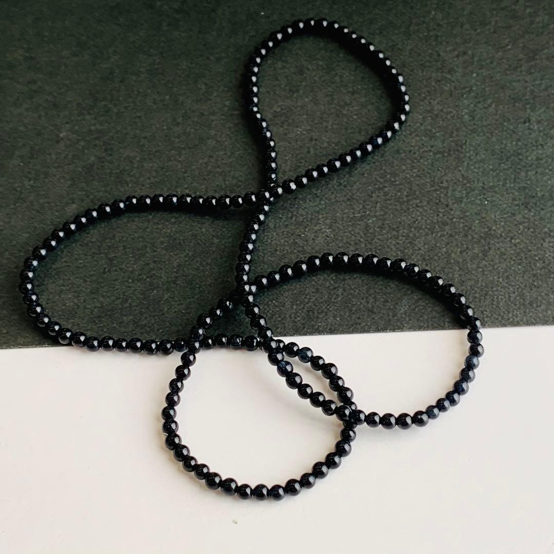 インディゴライトトルマリンブレスレット　ネックレス兼用　希少　ハイランク品