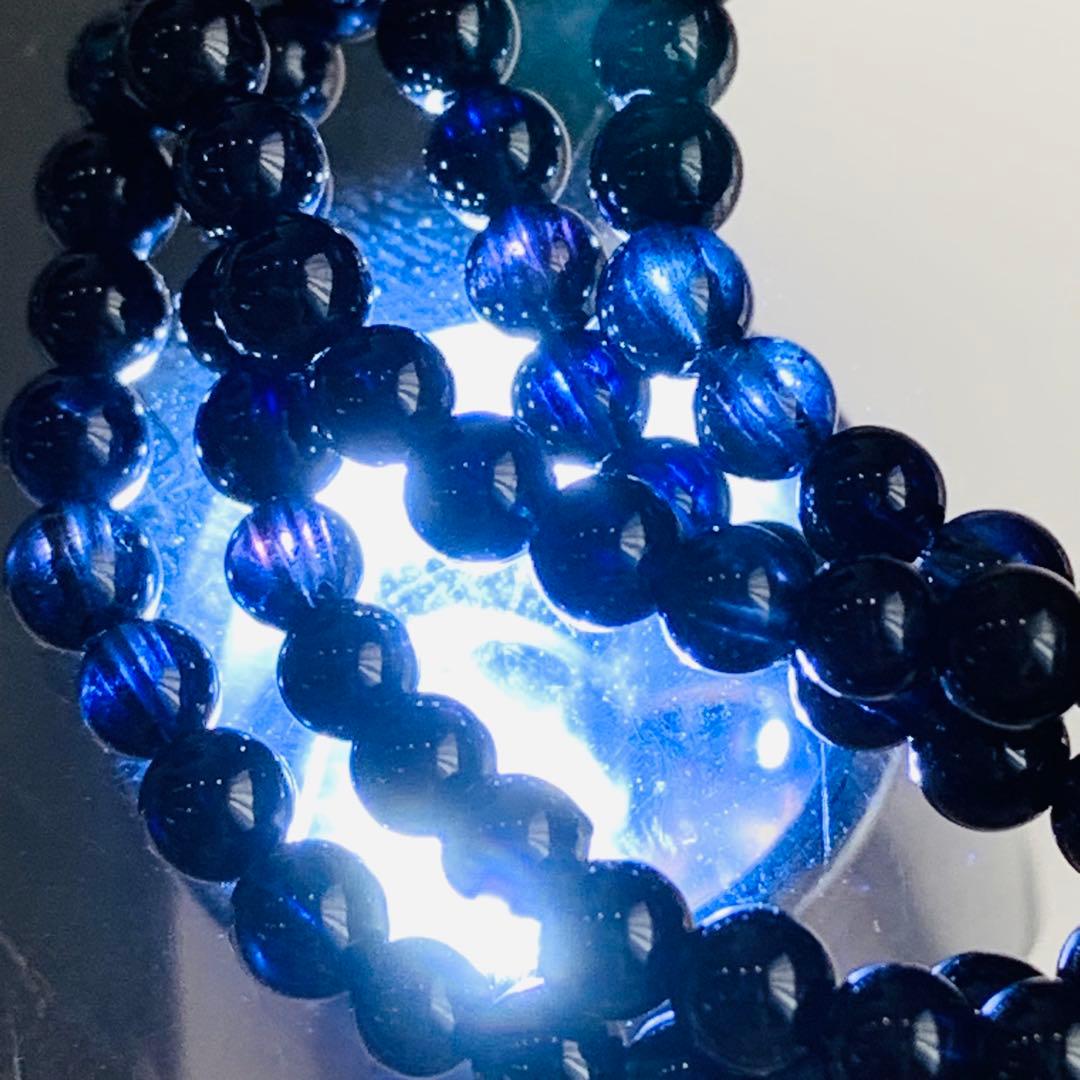 インディゴライトトルマリンブレスレット　ネックレス兼用　希少　ハイランク品