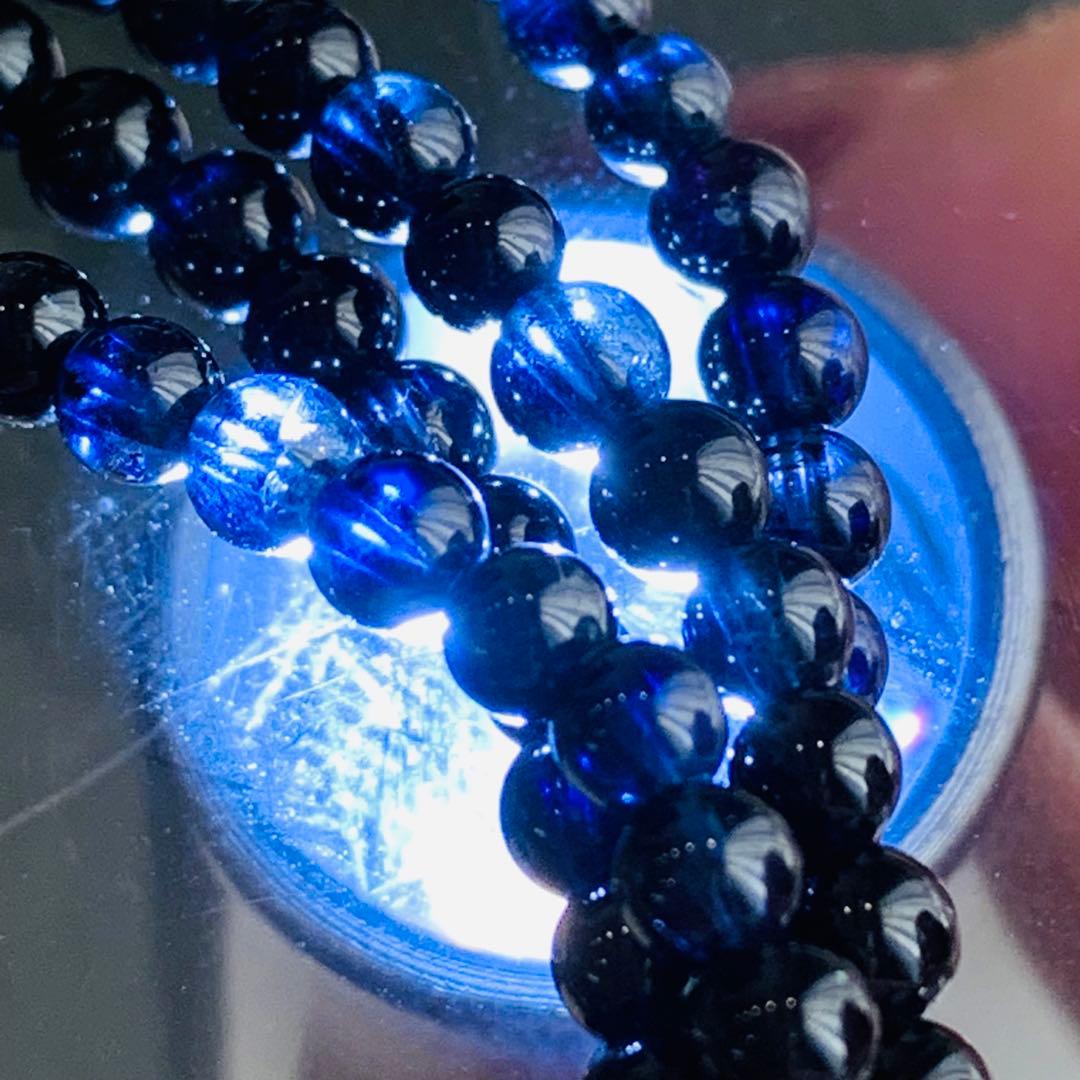 インディゴライトトルマリンブレスレット　ネックレス兼用　希少　ハイランク品