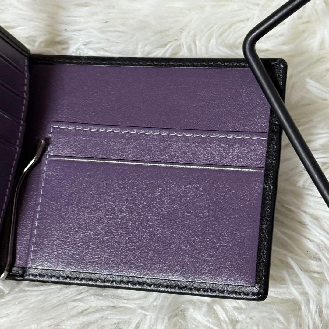 新品未使用⭐️　エッティンガー　マネークリップ　二つ折り財布　パープルコレクション