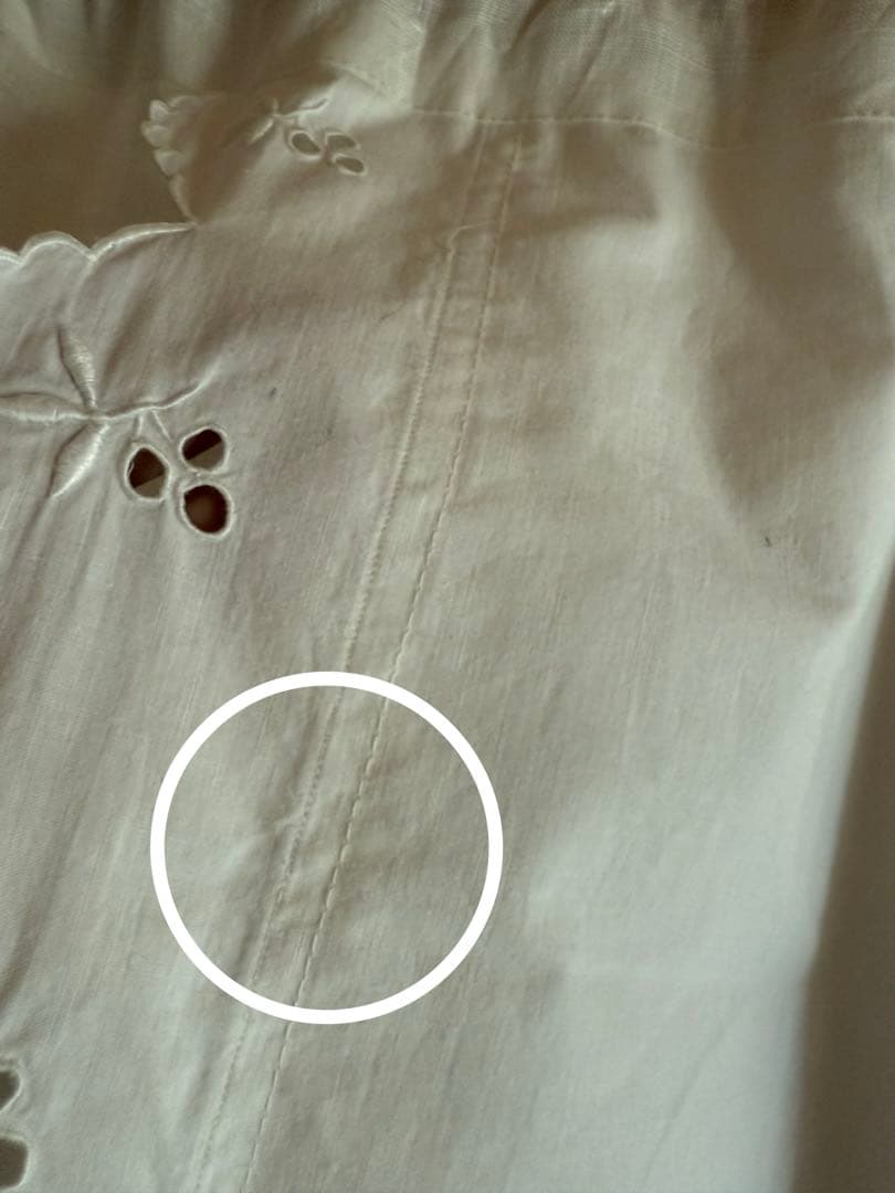 ナチュラルリネンカーテンஐ⋆*フランスアンティークモノグラム・ホワイト