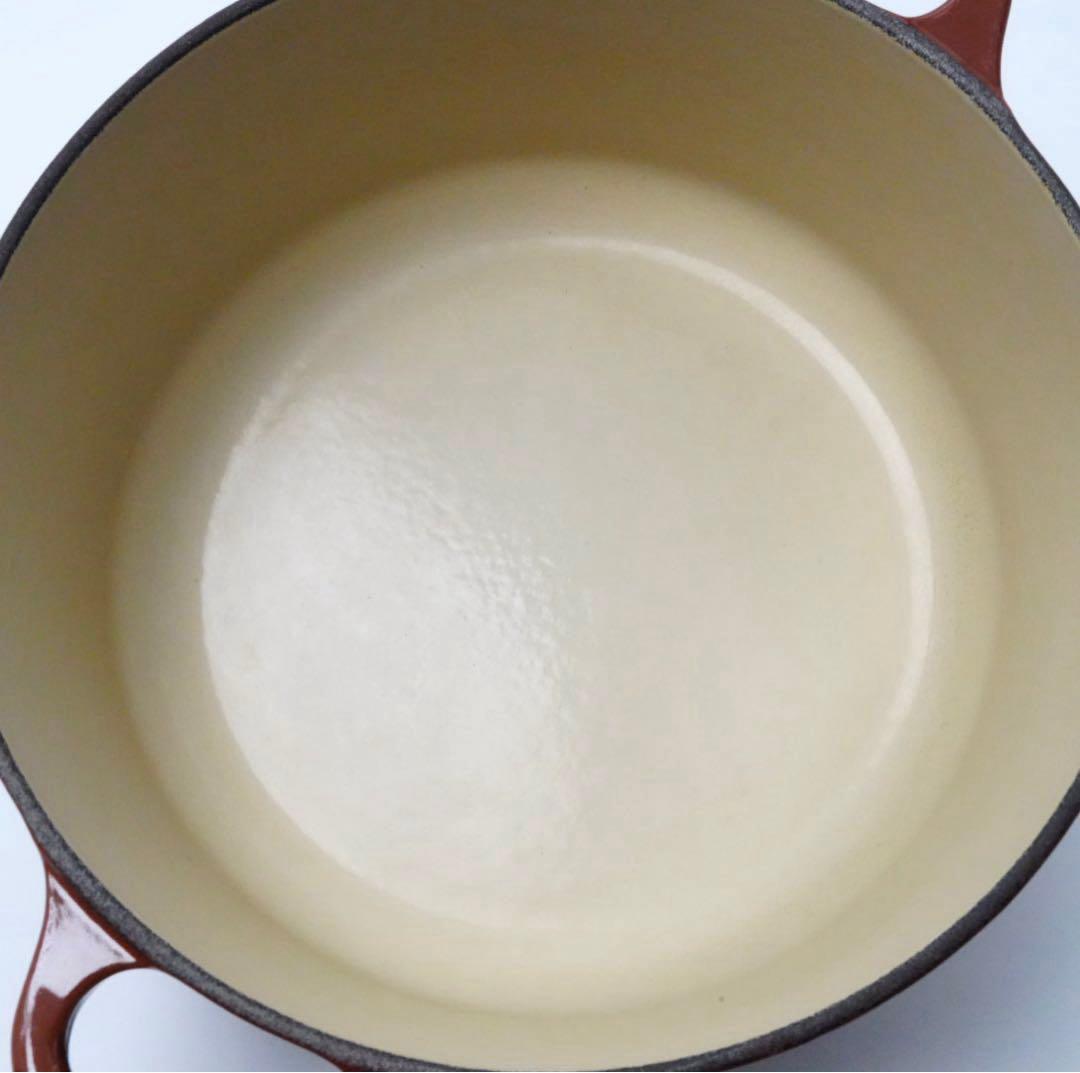 【美品】LE CREUSET　ココット ロンド チェスナット　18cm