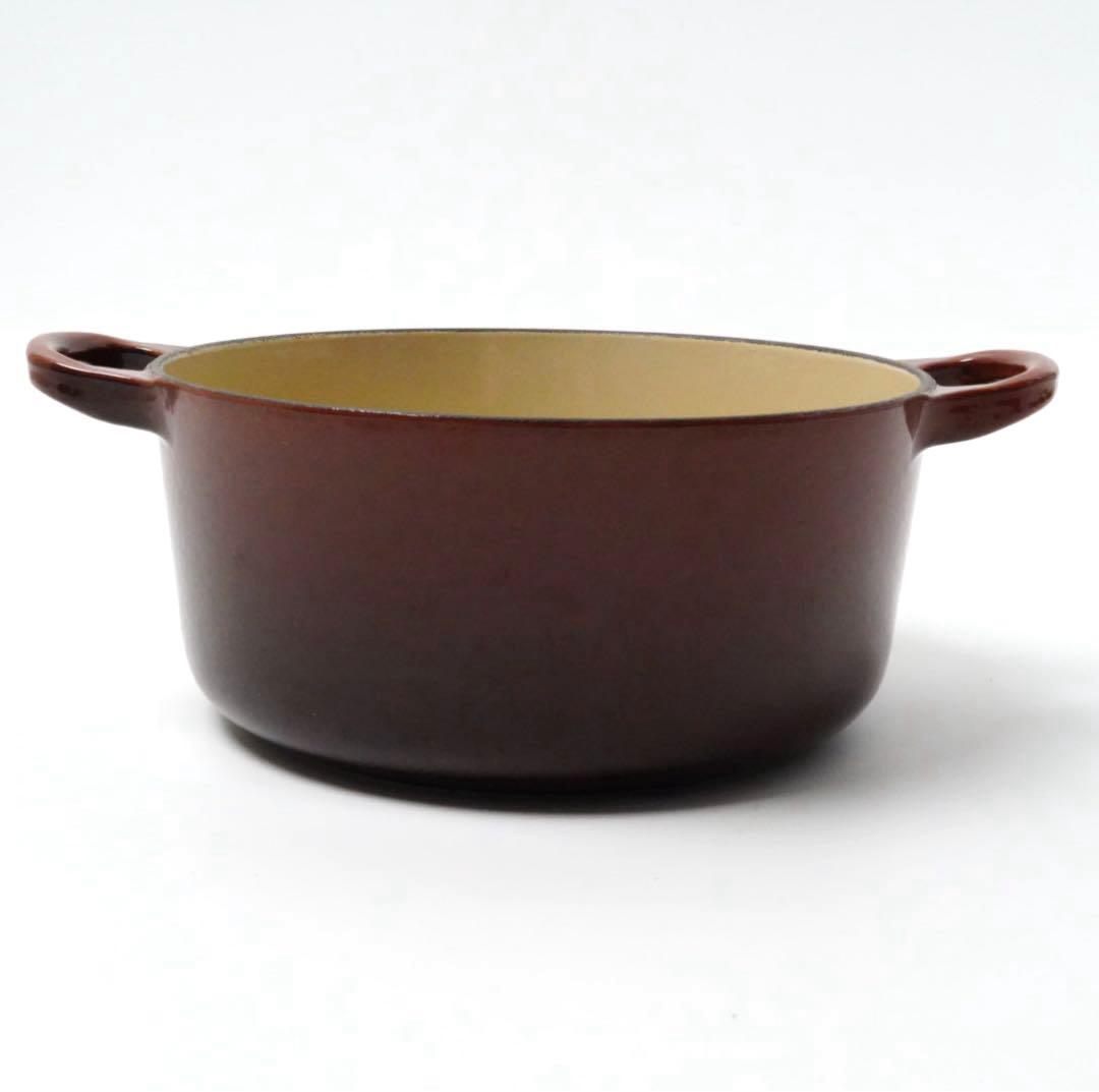 【美品】LE CREUSET　ココット ロンド チェスナット　18cm