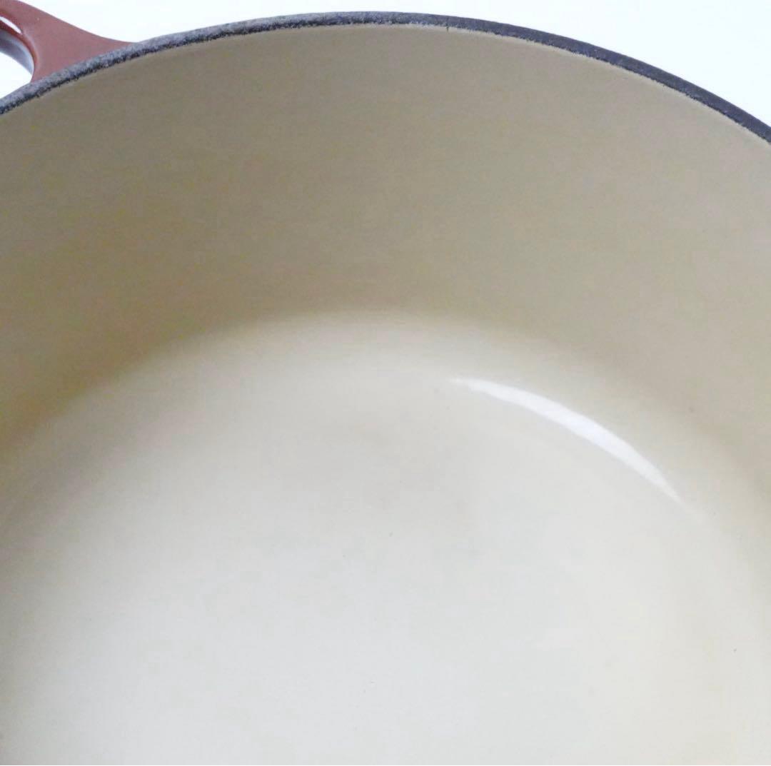 【美品】LE CREUSET　ココット ロンド チェスナット　18cm