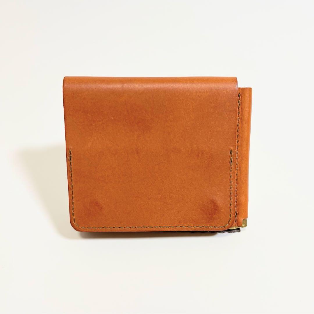 《希少》SLOW マネークリップ コンパクトウォレット 型押しロゴ