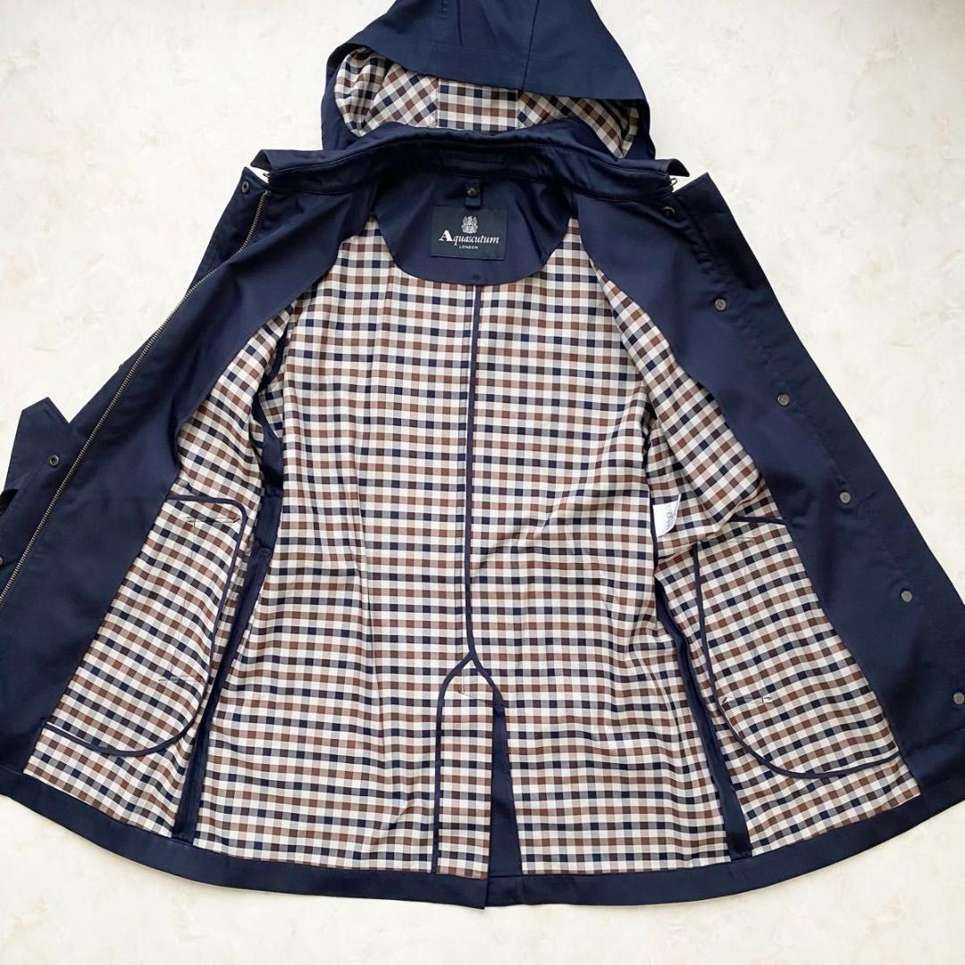 【極美品】Aquascutum リバーシブルライナーコート　ベルト　ダウン　M