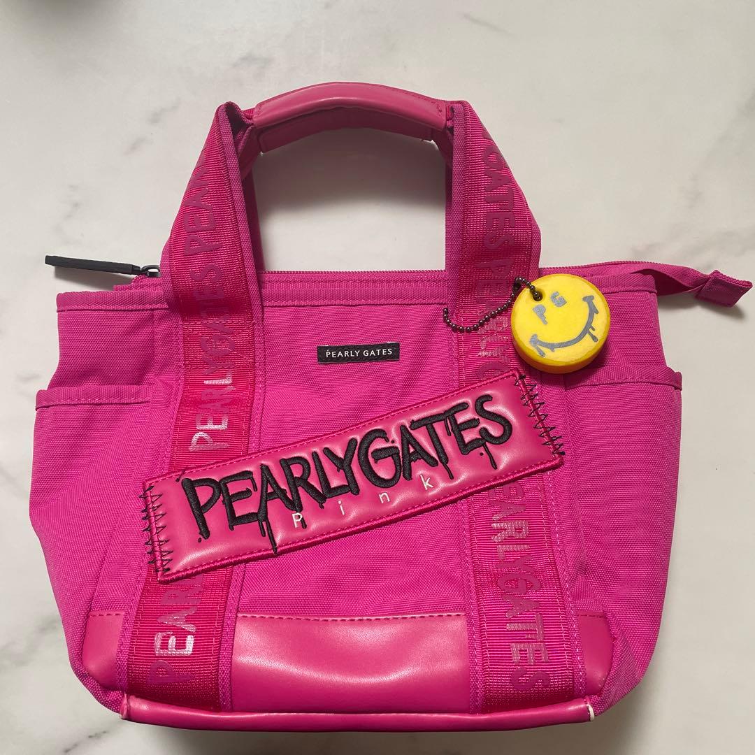 稀少品PEARLY GATES ペイントロゴ　カートバッグ　ピンク　ゴルフポーチ