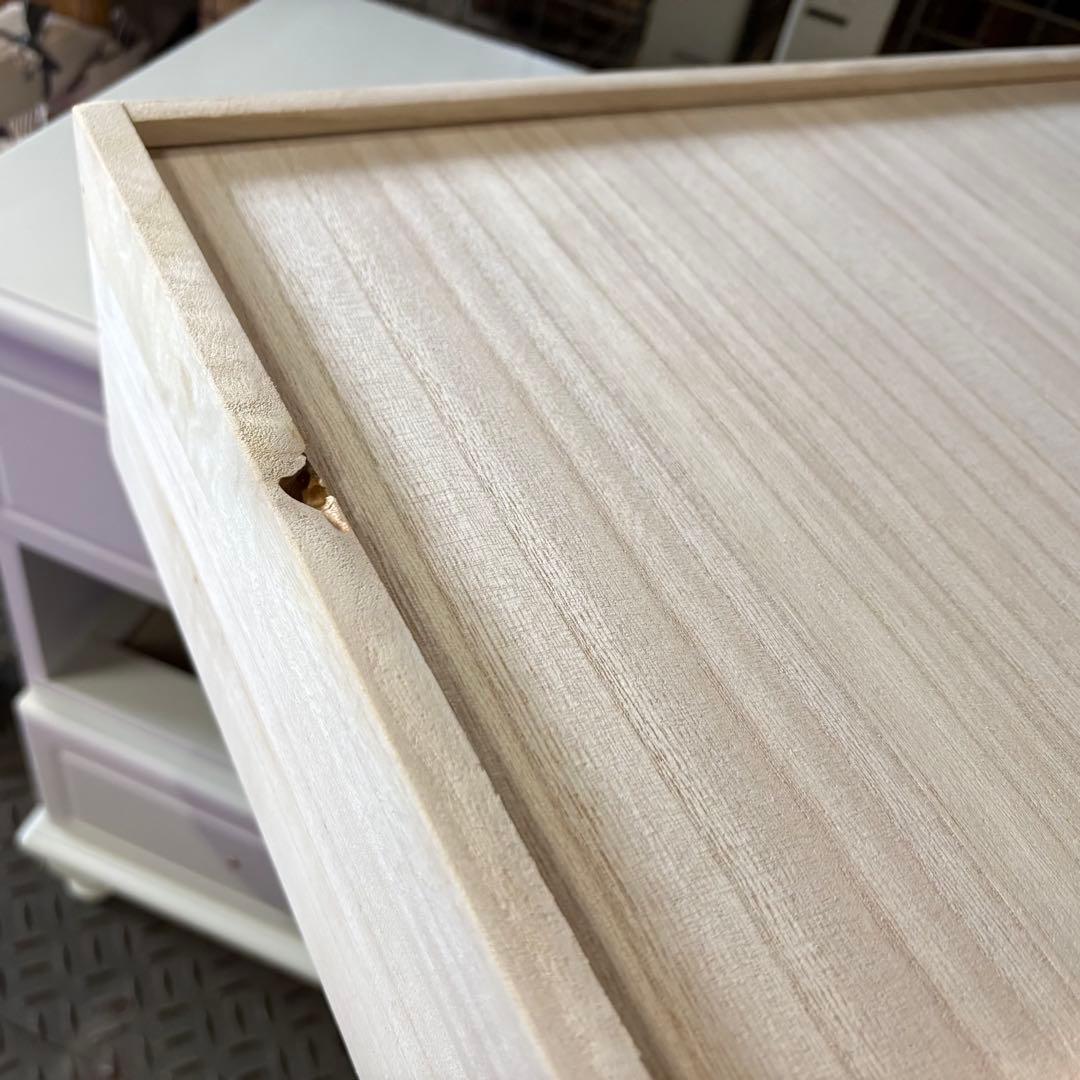 訳あり品！【137】フレンチ調ホワイトチェスト三段四つ引き木製収納家具姫系タンス