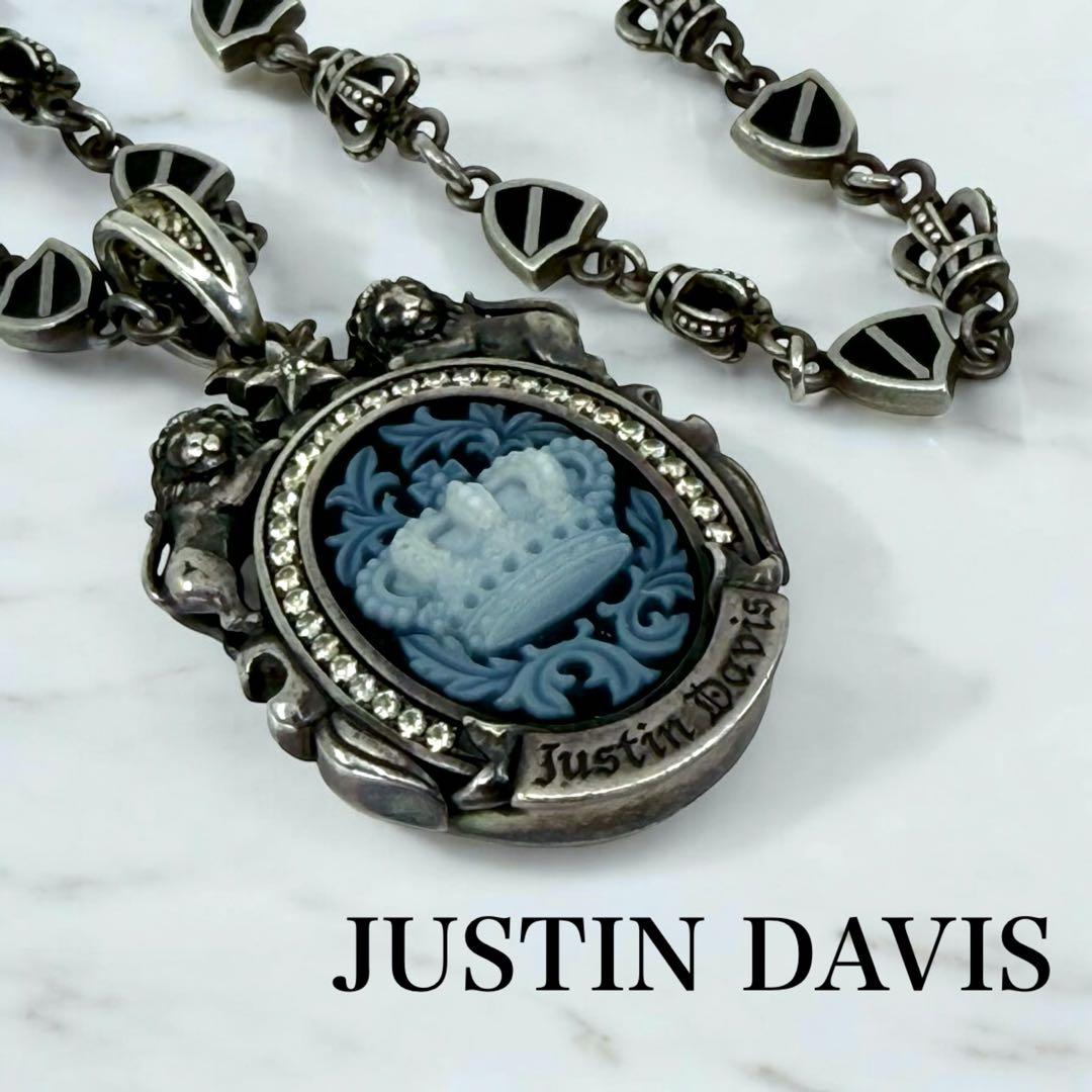 【極希少】ジャスティンデイビス　カメオ　クラウン　ネックレス　925