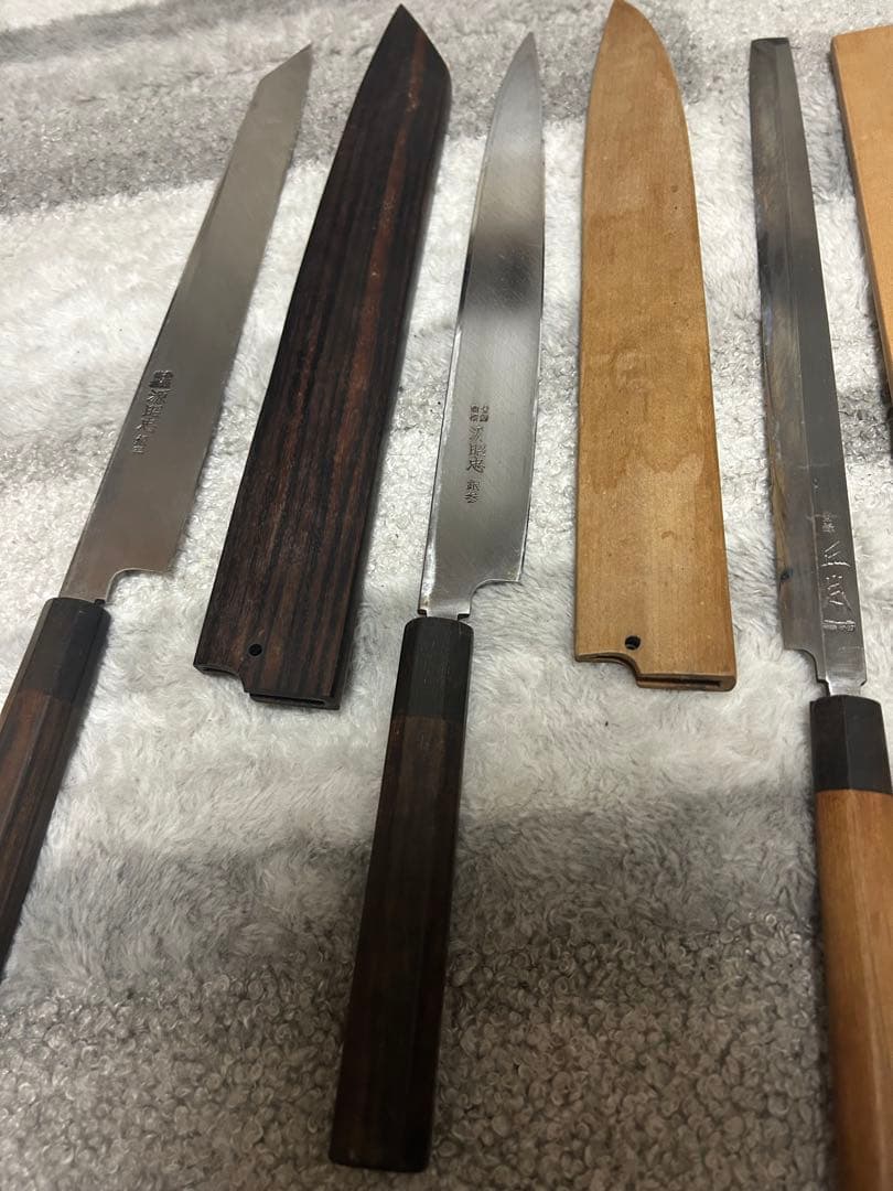 料理人使用後高級包丁