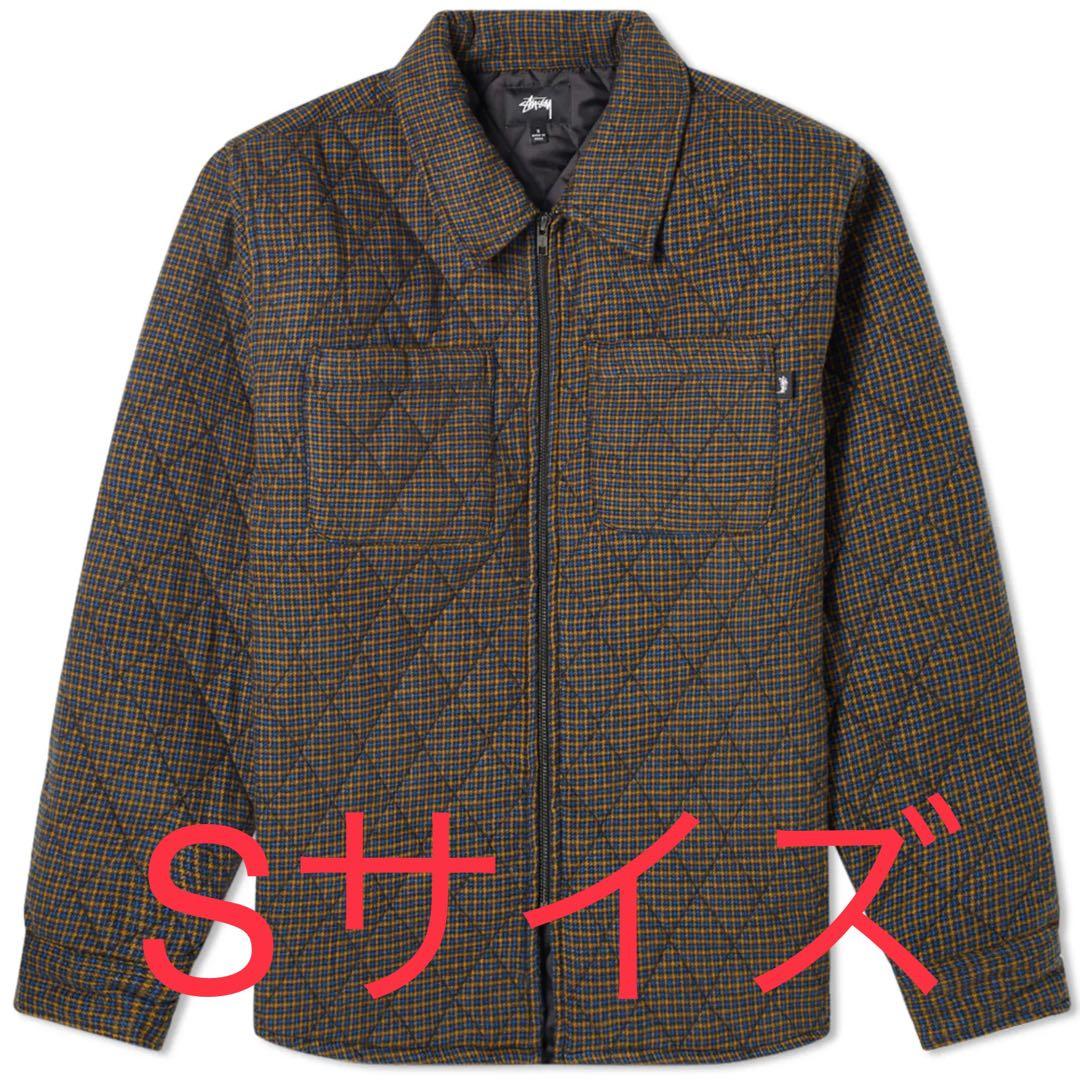 STUSSY MINI CHECK QUILTED ZIP SHIRT Sサイズ