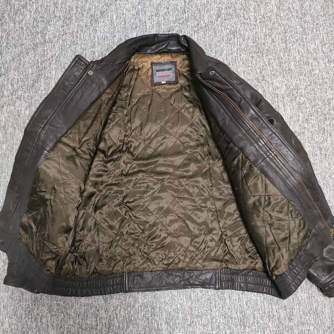 90s Vintage フライトジャケット A-2 短丈 本革 レザー M 羊革