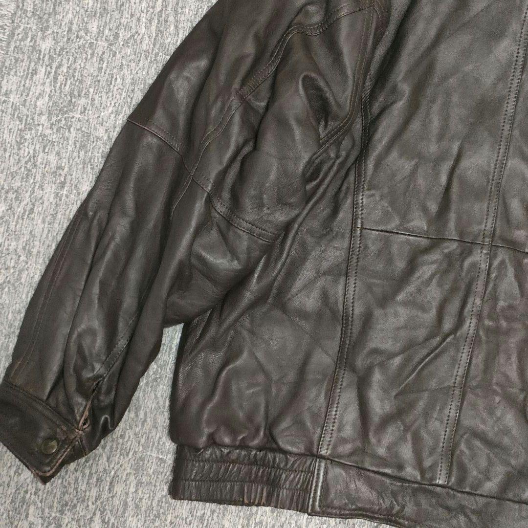 90s Vintage フライトジャケット A-2 短丈 本革 レザー M 羊革