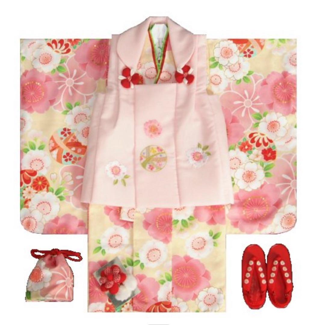 【京都花ひめブランド】七五三 被布着物セット 3歳 女の子