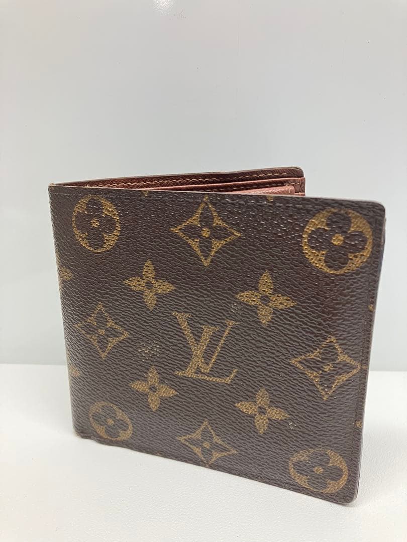 C0203)ルイヴィトン モノグラム 二つ折り財布