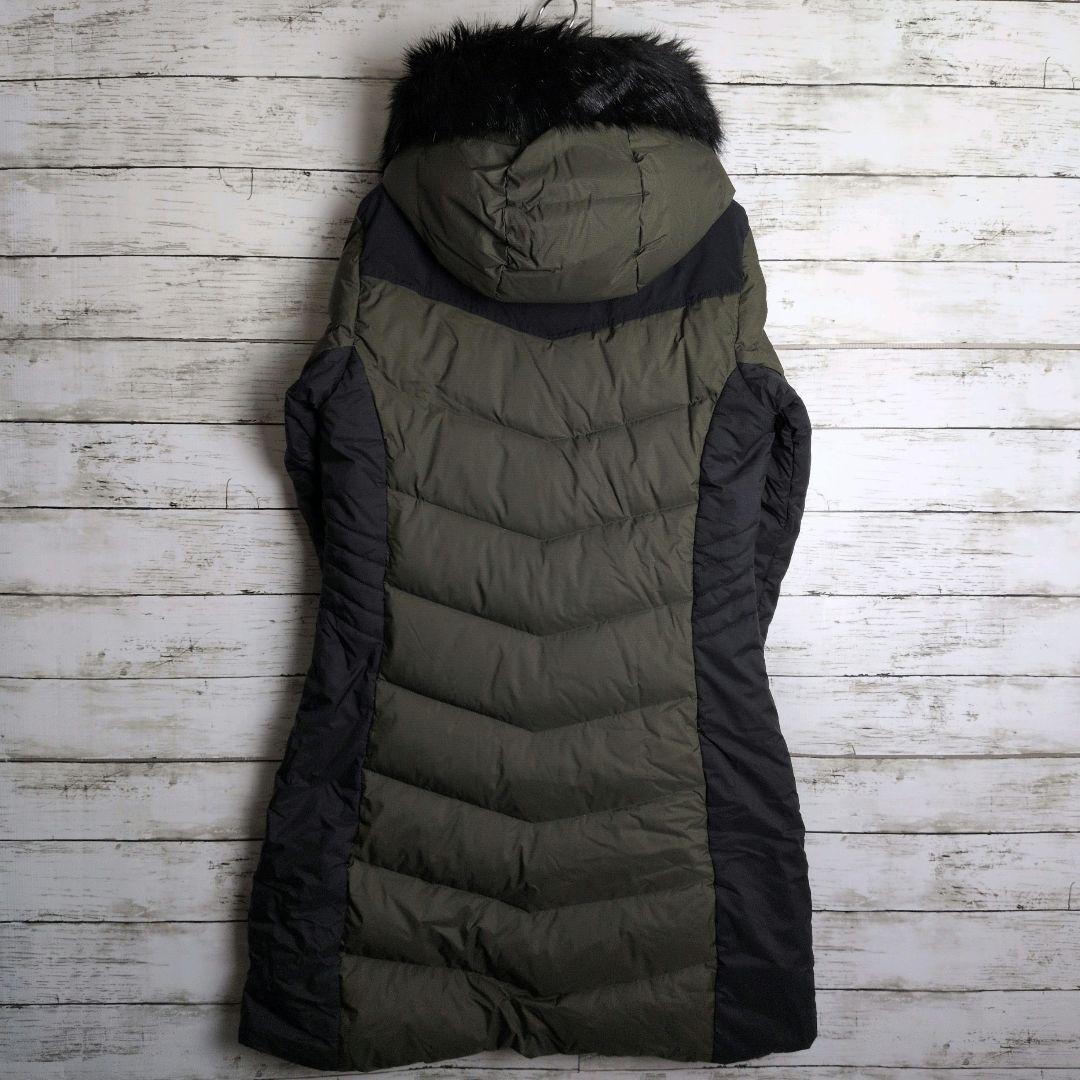 ノースフェイス ダウンジャケット ハイベントロングコート 刺繍ロゴ ファー